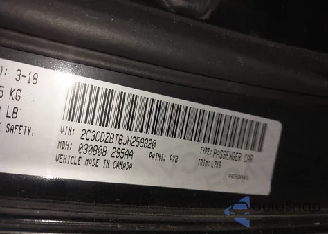 2018 Dodge Challenger R/T z USA, uszkodzony, nr VIN 2C3CDZBT6JH259820